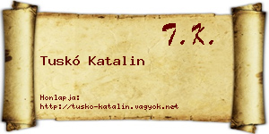 Tuskó Katalin névjegykártya
