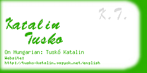 katalin tusko business card