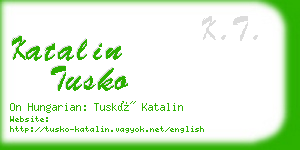 katalin tusko business card